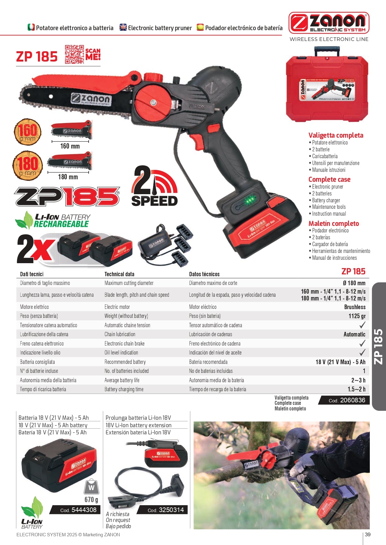 Potatore ZANON ZP 185