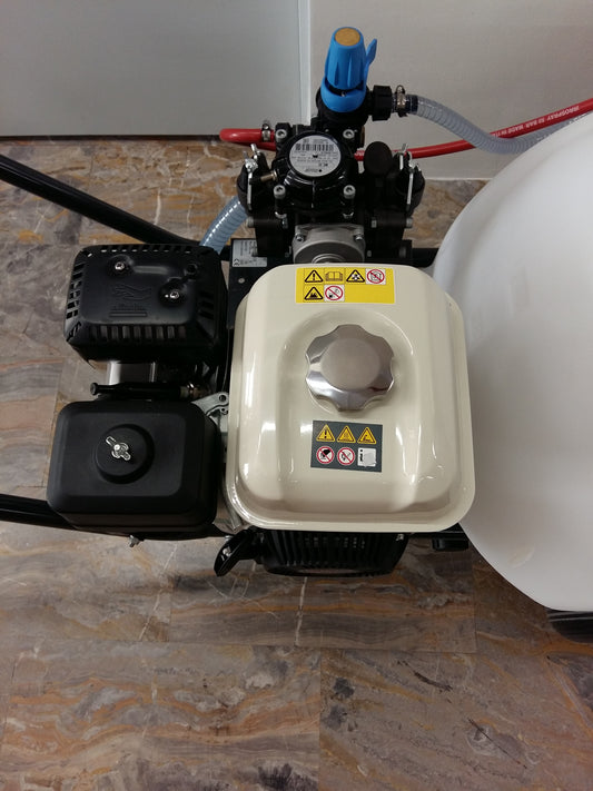 Pompa Irrorazione a Scoppio CON CARRIOLA LT. 120 MOTOPOMPA MC25 + AVVOLGITUBO