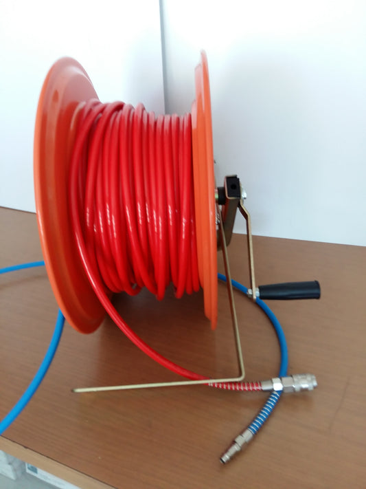 Avvolgitubo aria compressa COMPLETO DI MT. 50 TUBO