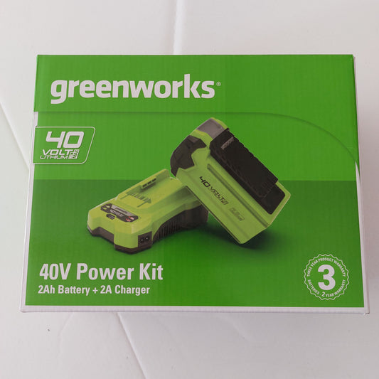 Starter Kit GREENWORKS 40V. 2Ah + CARICABATTERIE