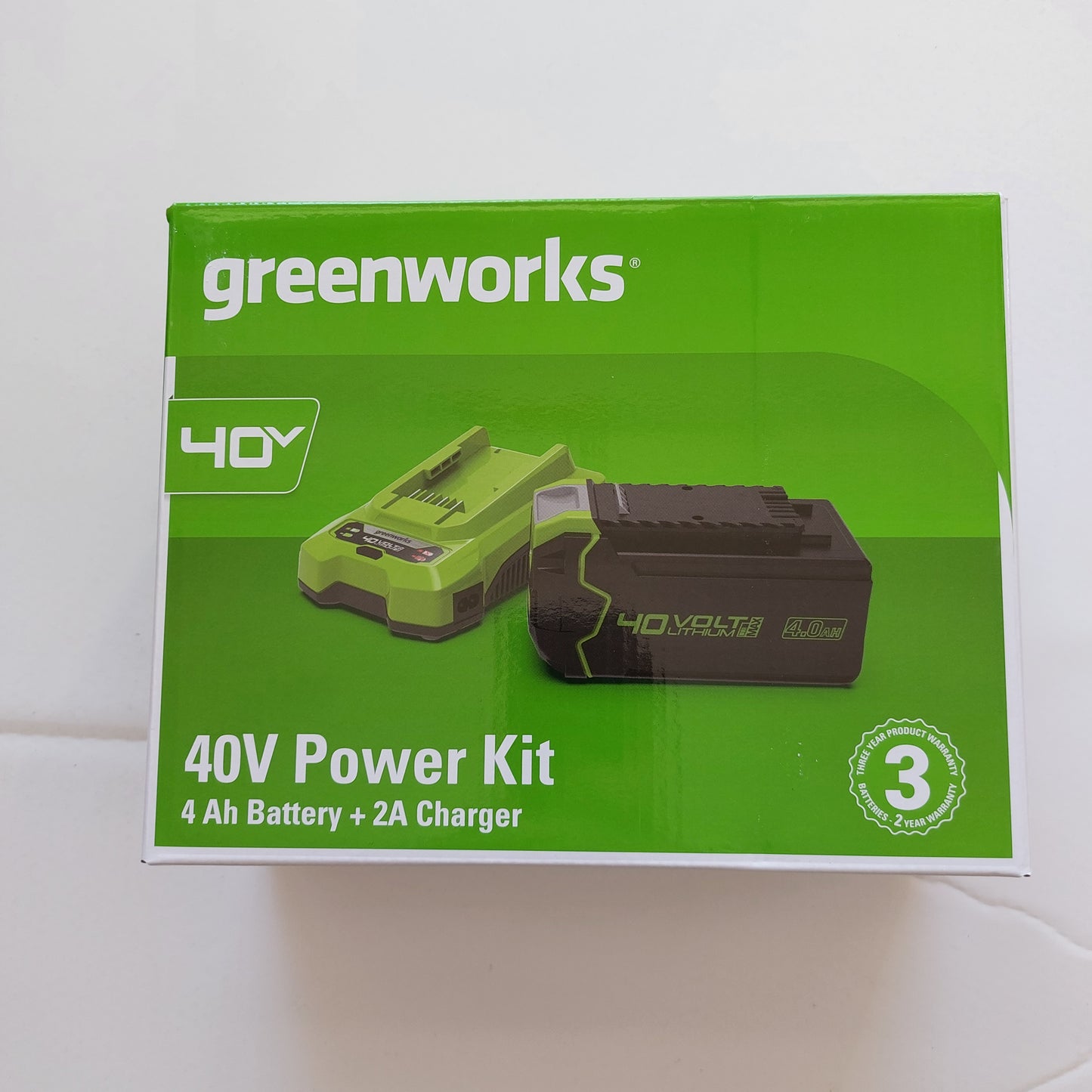Starter Kit GREENWORKS 40V. 4Ah + CARICABATTERIE