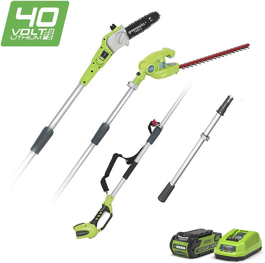 Potatore Tagliasiepi Greenworks ad Asta G40 PS F K2 Batteria