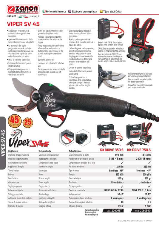 Forbice ZANON VIPER SV 45 - 350S